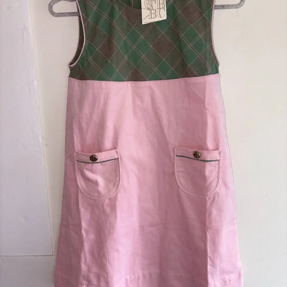 NWT TBBC Jill Jumper Corduroy Mirador Place Plaid With Palm Beach Pockets Sz. 12
